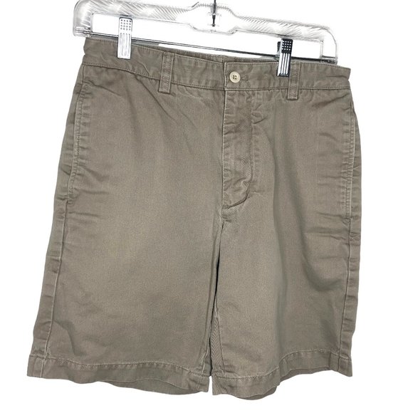 Vineyard Vines Mens Khaki Club Shorts Size 28 Flat Front Golf Pockets Tan - Picture 1 of 3